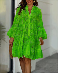 Bequeme Sommerkleid mit Kragen und V-Ausschnitt – Sarah