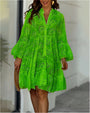 Bequeme Sommerkleid mit Kragen und V-Ausschnitt – Sarah