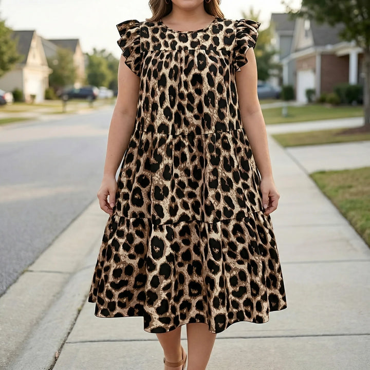 Leopardenmuster Kleid In Großen Größen - Sheri