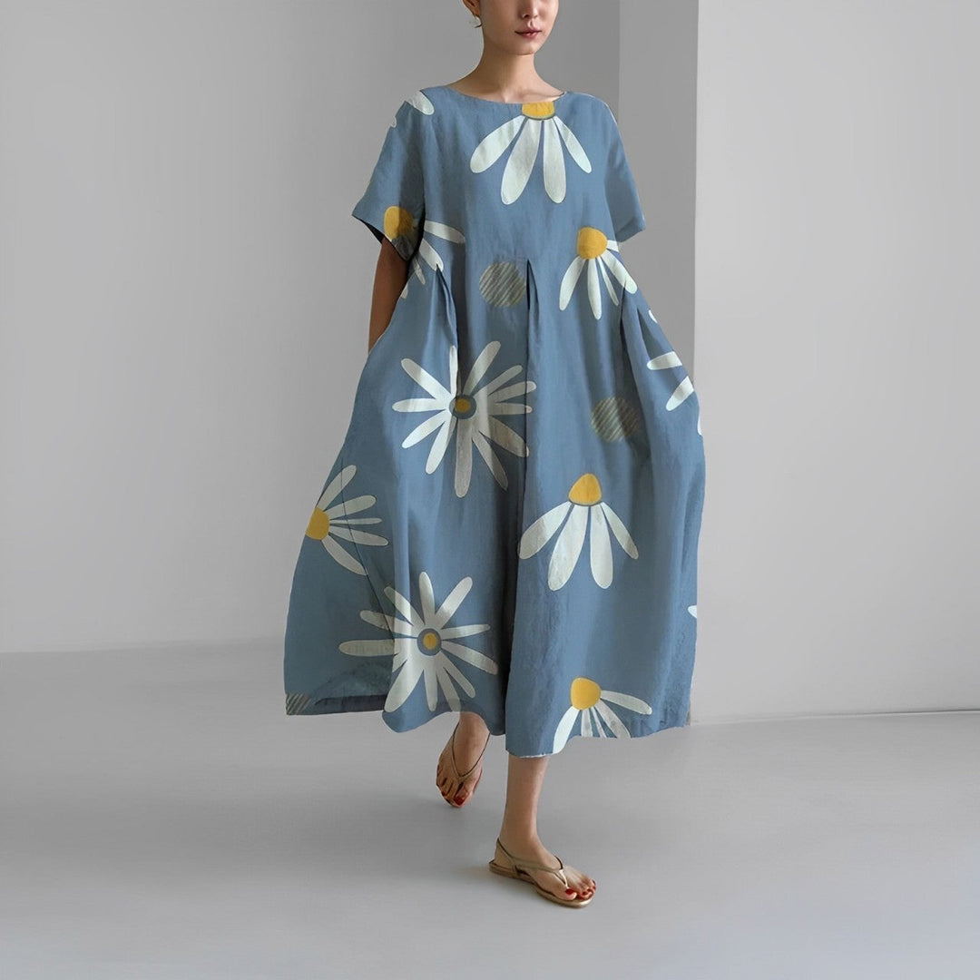 Luftiges Sommer-Maxikleid mit Taillenakzent – Clara