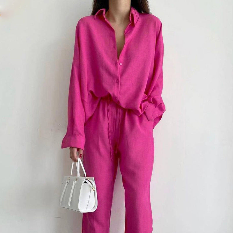 Damen Zomerset mit Luftiger Bluse und Weitem Hose – Noa