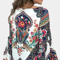 Luftige Damen Sommerbluse mit Blumenprint – Isabelle