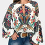 Luftige Damen Sommerbluse mit Blumenprint – Isabelle