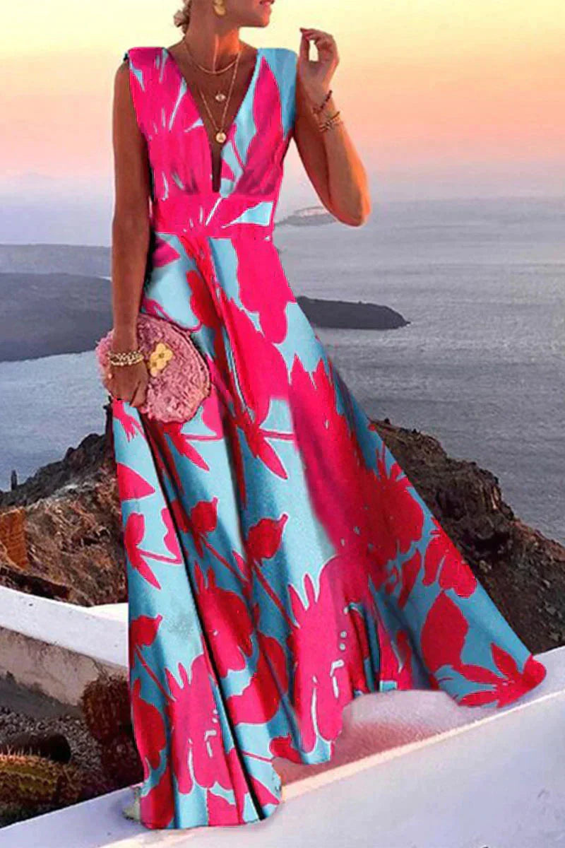 Ärmelloses Sommerkleid mit Print | Luftig & Figurschmeichelnd - Layla
