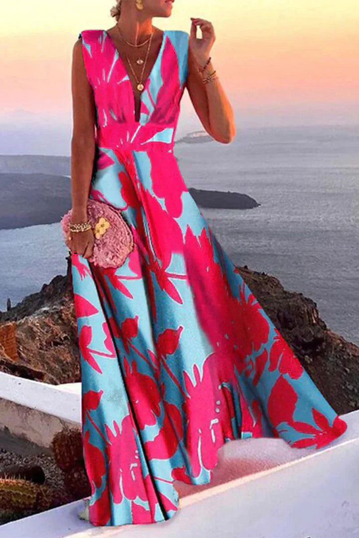 Ärmelloses Sommerkleid mit Print | Luftig & Figurschmeichelnd - Layla