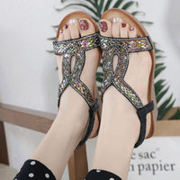 Luxus Damen Sandalen mit Keilabsatz – Celeste