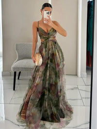 Antonia – Maxikleid Blumenprint mit V-Ausschnitt – Produktansicht 6