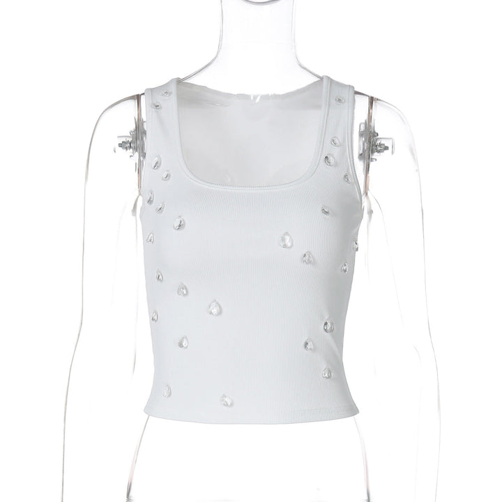 Trendiges Damen Crop-Top mit Zierdetail & figurbetontem Schnitt – Liora