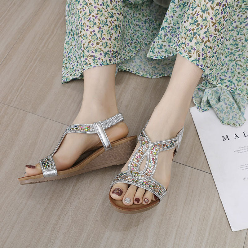 Luxus Damen Sandalen mit Keilabsatz – Celeste