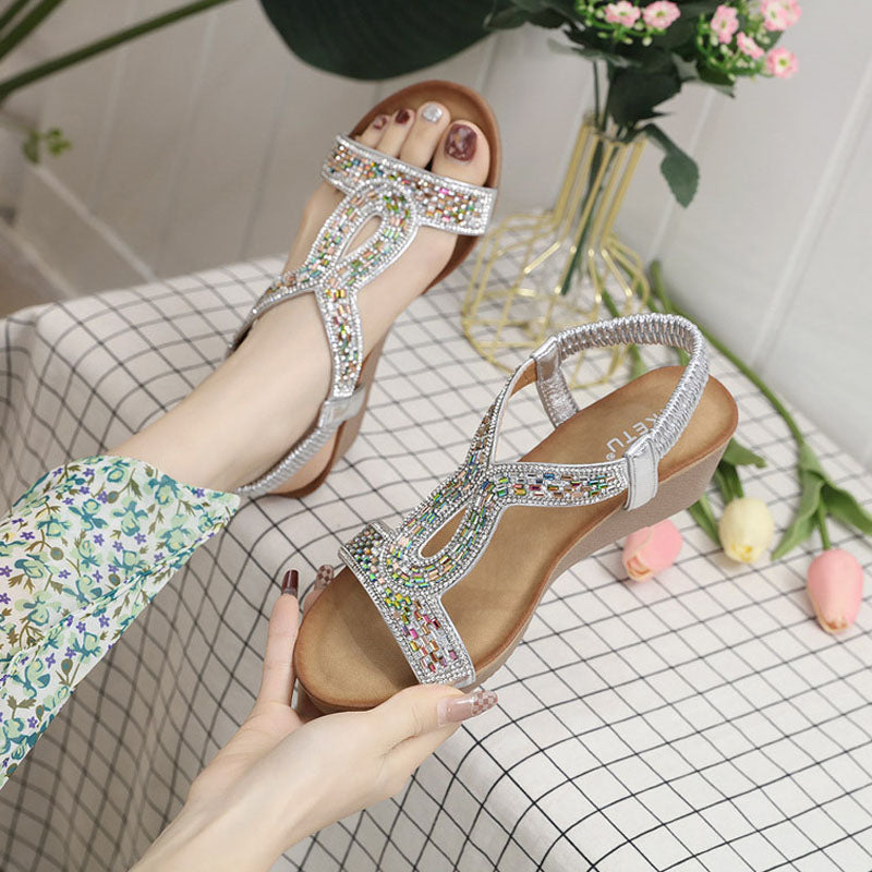 Luxus Damen Sandalen mit Keilabsatz – Celeste