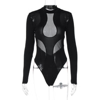 Trendiger Damen Bodysuit mit Cut-Outs & Mesh-Einsätzen – Nayeli