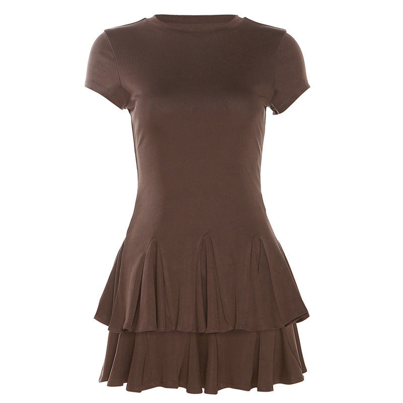 Stylisches Minikleid mit Schößchen und Rundhalsausschnitt – Nayeli