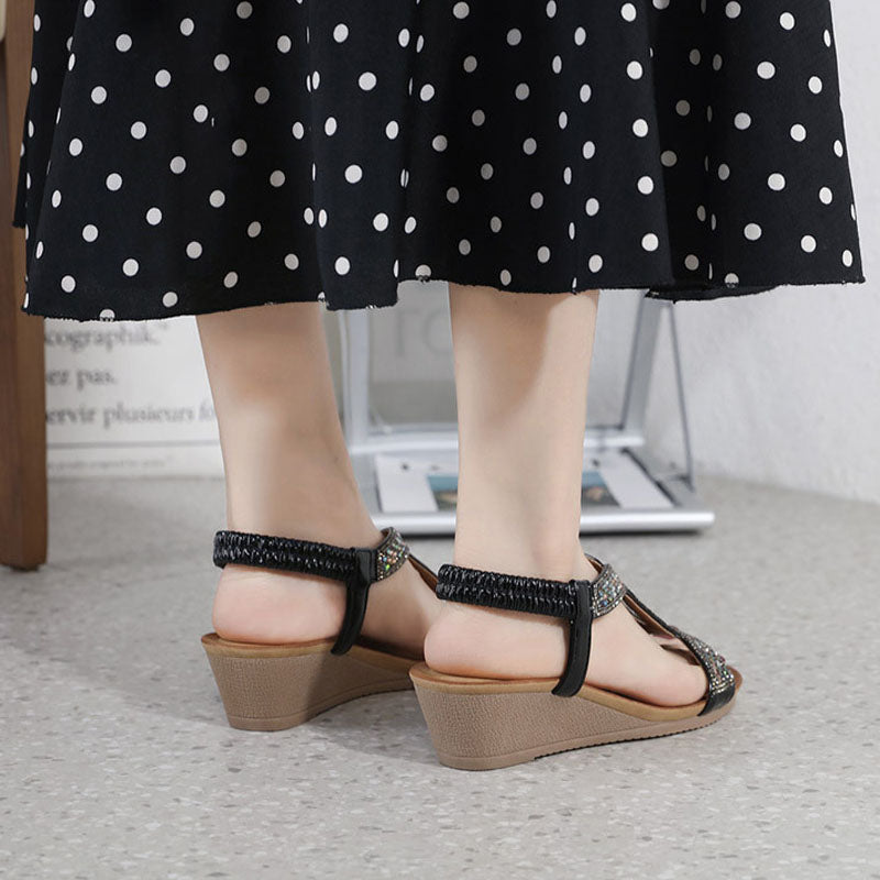 Luxus Damen Sandalen mit Keilabsatz – Celeste