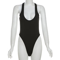 Stilvoller Damen Badeanzug mit tiefem Rundhals & figurbetontem Schnitt – Noa