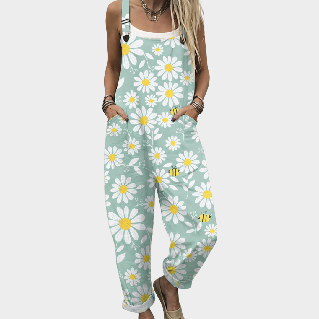 Bequeme Bedruckte Latzhose – Modell EBC1CA – Produktansicht 1