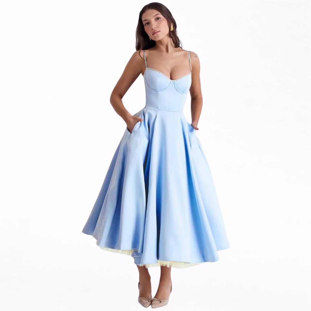 Britta – Midikleid aus Luxus – Produktansicht 1