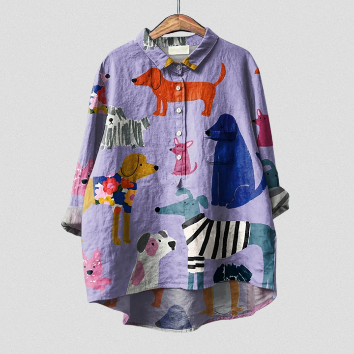 Rose – Legeres T-Shirt mit Hundeprint – Produktansicht 3
