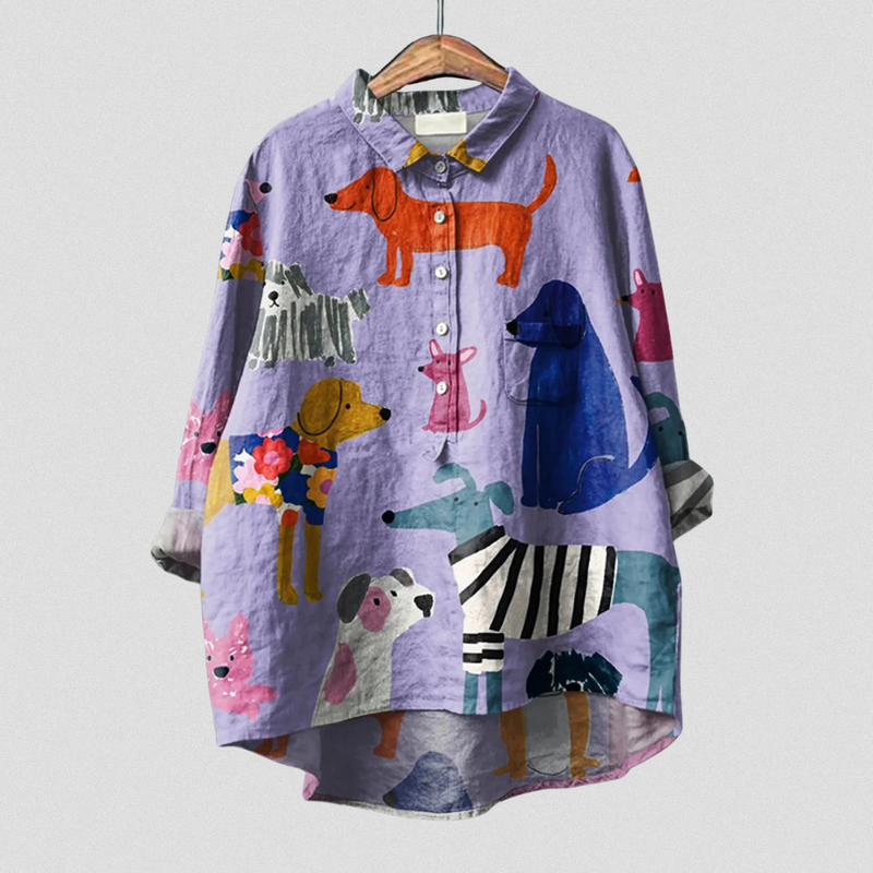 Rose – Legeres T-Shirt mit Hundeprint – Produktansicht 3
