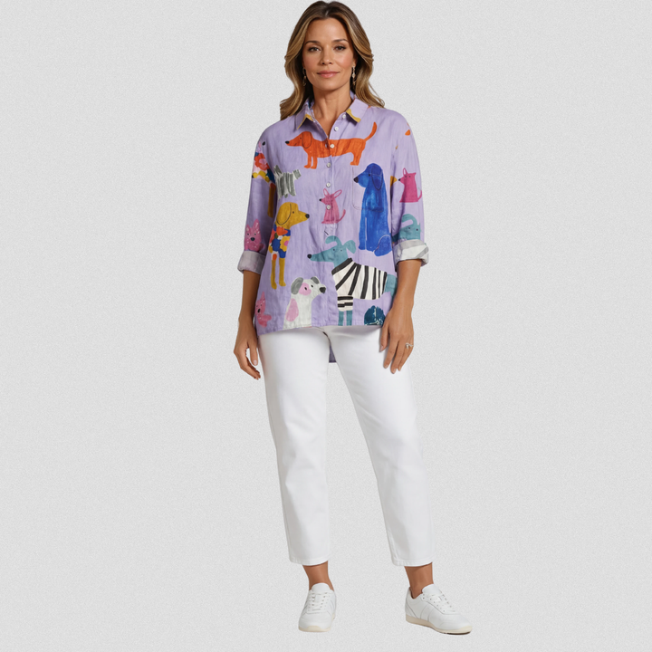 Rose – Legeres T-Shirt mit Hundeprint – Produktansicht 4