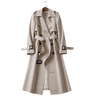 Eleganter Damen-Trenchcoat mit Doppelknöpfen – Celina