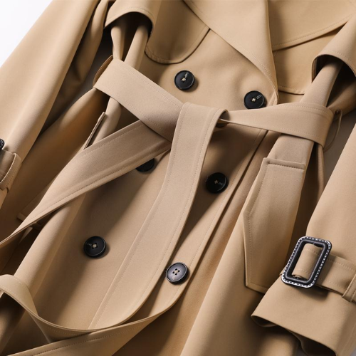 Eleganter Damen-Trenchcoat mit Doppelknöpfen – Celina