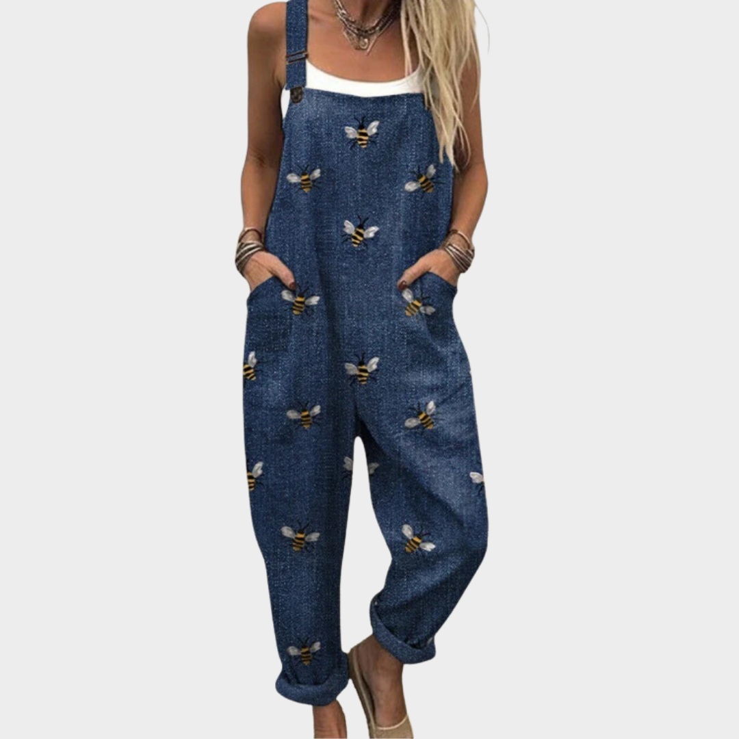 Bequeme Druck-Latzhose – Produktansicht 1