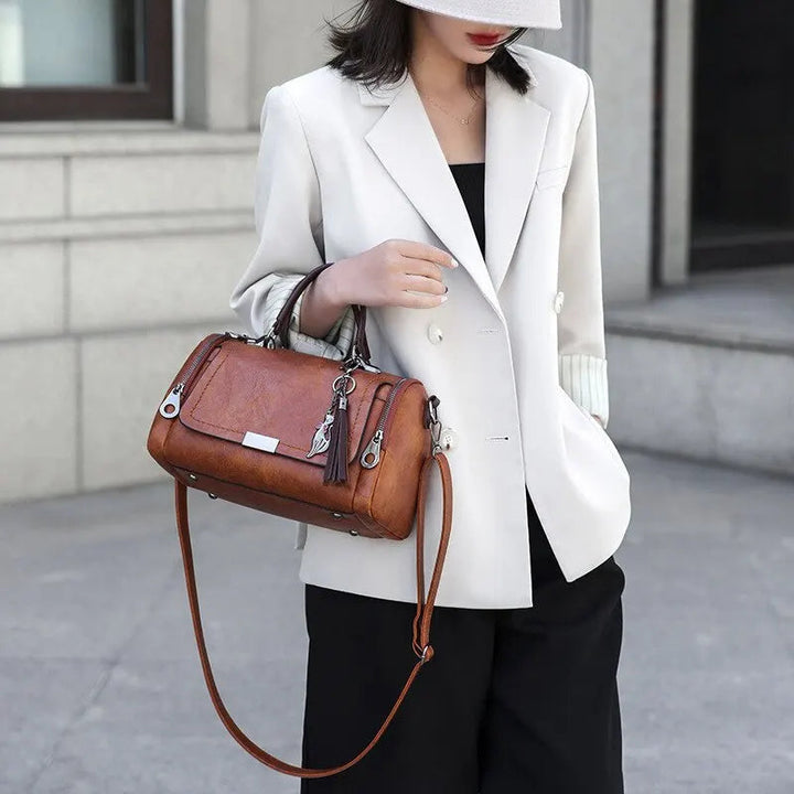 Rose – Ledertasche mit Struktur – Produktansicht 2