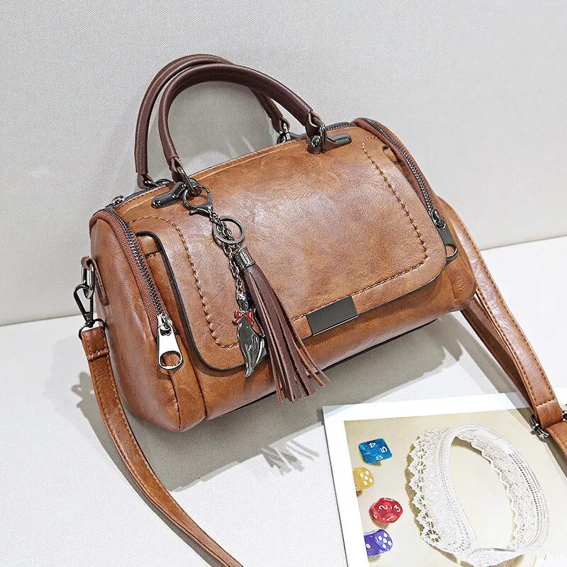 Rose – Ledertasche mit Struktur – Produktansicht 5