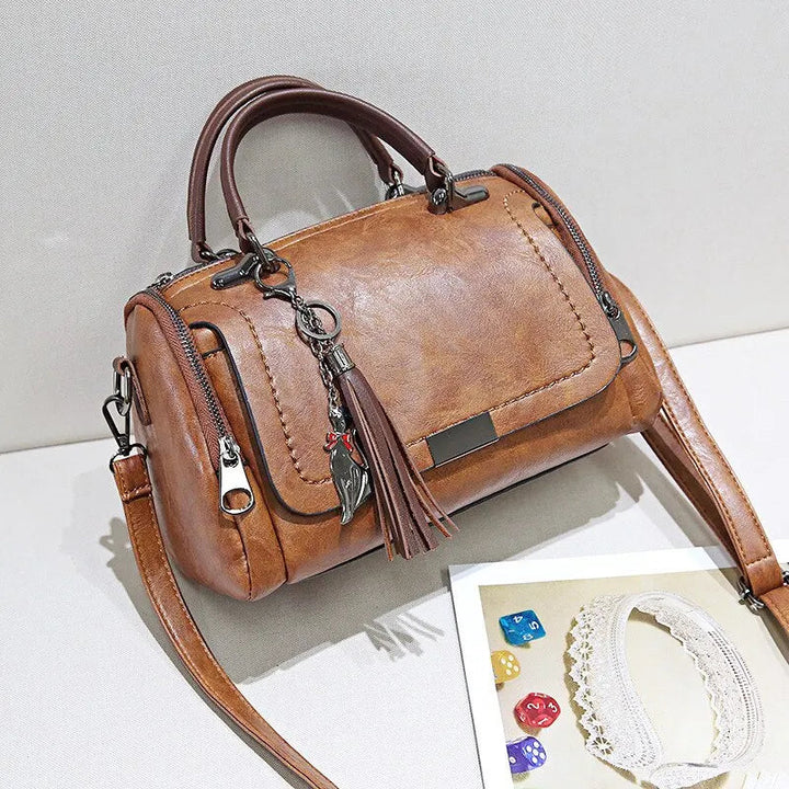 Rose – Ledertasche mit Struktur – Produktansicht 5