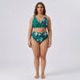 Plus-Size Bikini-Set Mit Tropenmuster - April