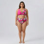 Plus-Size Bikini-Set Mit Tropenmuster - April