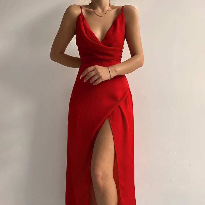 Stilvolles Spaghetti-Träger Kleid – Elena