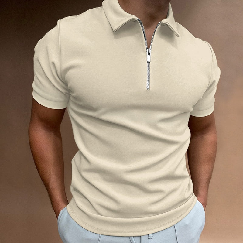 Modernes Slim Fit Polo mit Reißverschluss (1 Kaufen, 1 Gratis) - VestoZip Herren-Polo