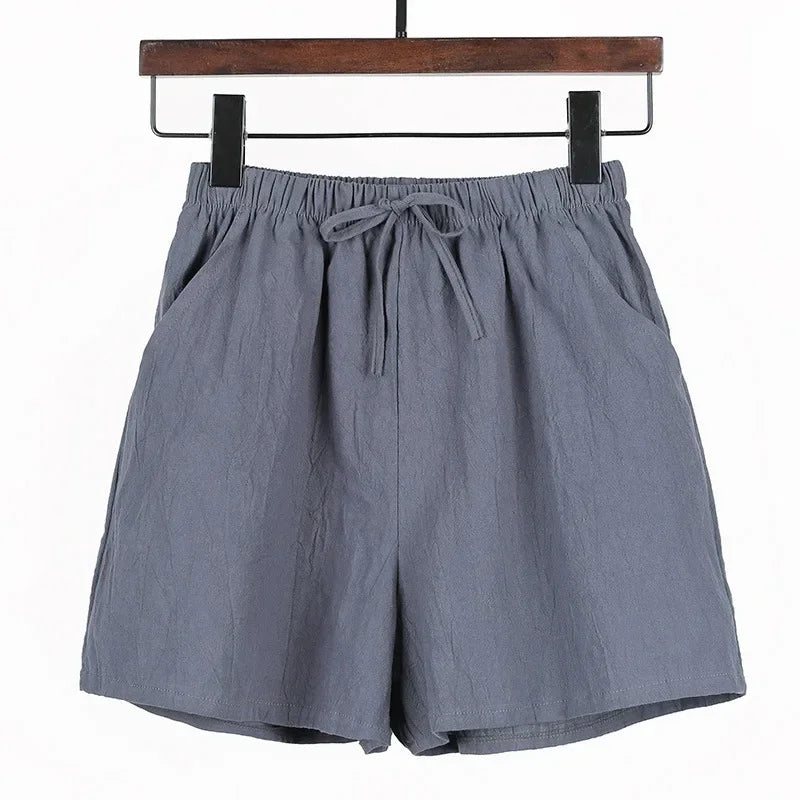 Luftige Damen Leinen-Shorts mit Hoher Taille und Sportlicher Passform – Fenja