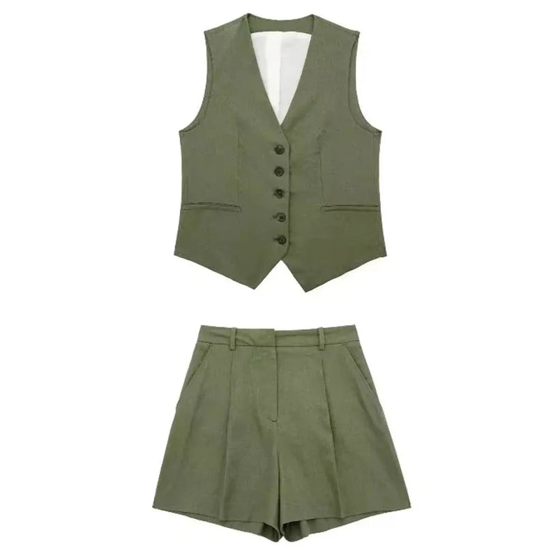 Zweiteiliges Sommeroutfit mit Vintage-Top – Amaya
