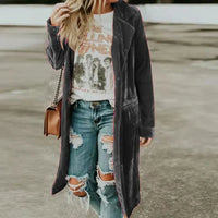 Damen Samt-Duster-Mantel – Valentina
