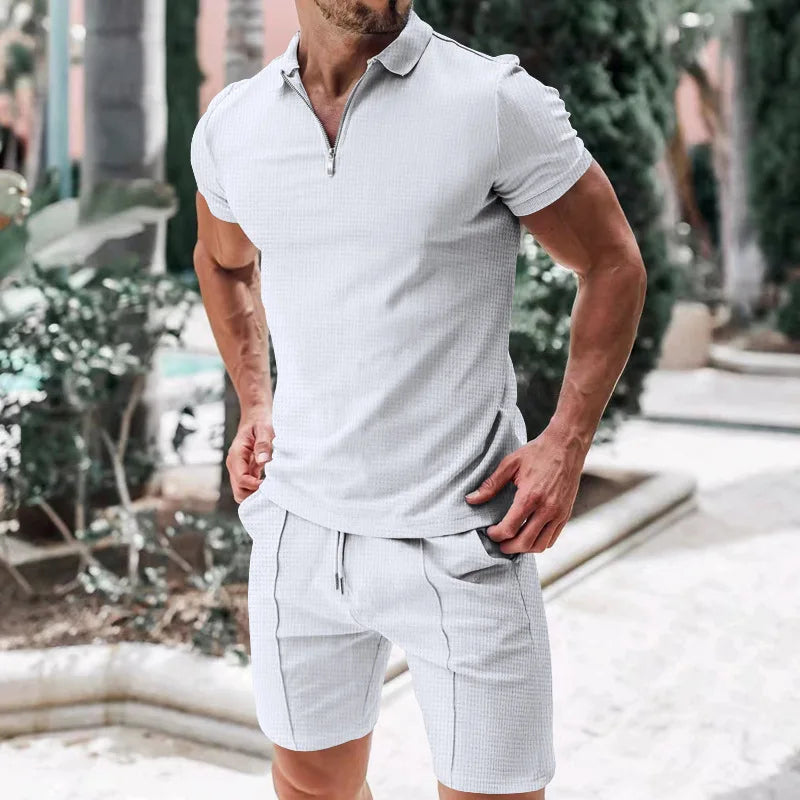 Atmungsaktives & Stylisches Sommer-Set mit Poloshirt & Shorts für Herren – Nilo