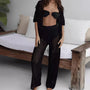Luftiges & Stylisches Sommer-Set mit Cut-Outs und langer Hose für Damen – Liora