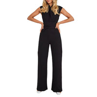 Luftiger Damen Jumpsuit mit Weiten Beinen und V-Ausschnitt – Maribel