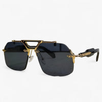Randlose Oversized Sonnenbrille mit Metallakzenten – Vexor