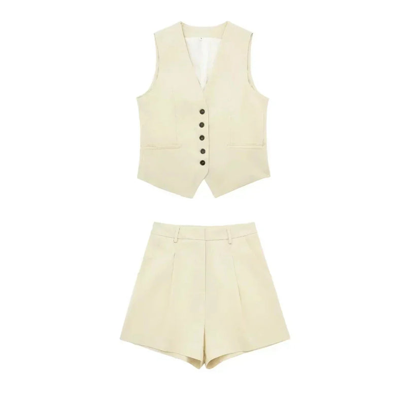 Zweiteiliges Sommeroutfit mit Vintage-Top – Amaya