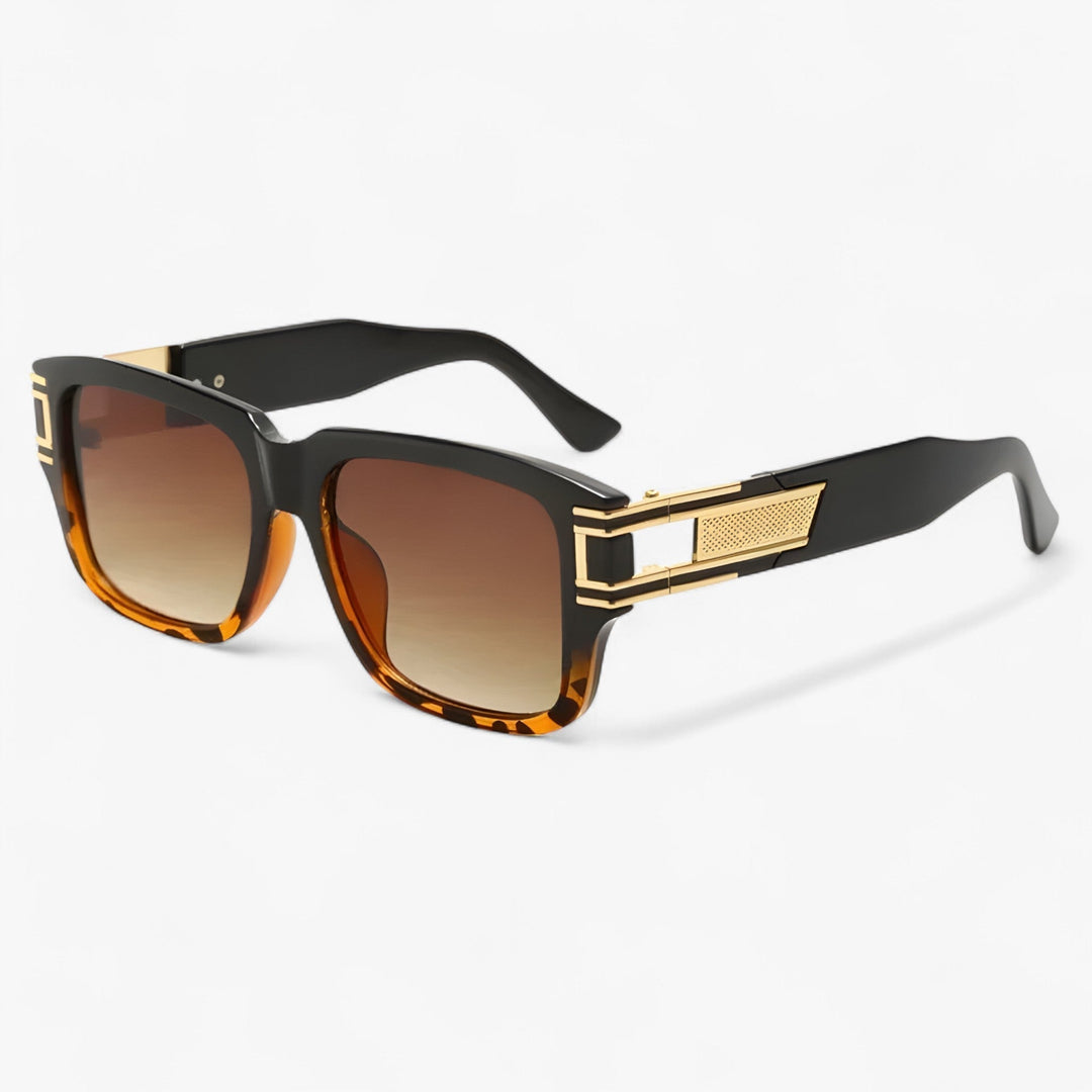 Vintage Sonnenbrille mit Eckigem Rahmen & Tropfendetail – Elvoir