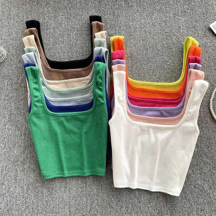 Rugloser Crop-Top in einfarbiger Farbe – Zayra