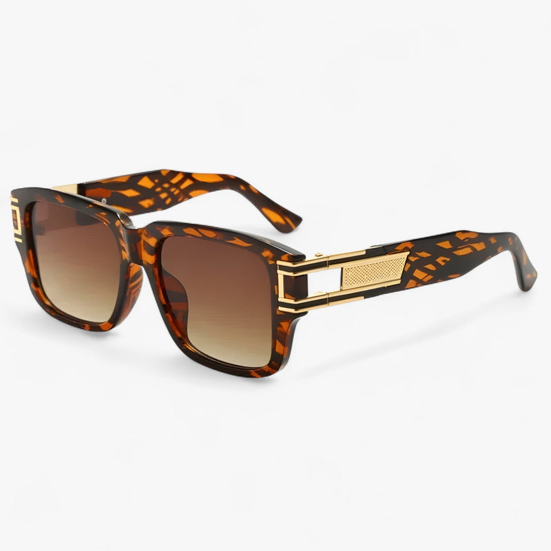 Vintage Sonnenbrille mit Eckigem Rahmen & Tropfendetail – Elvoir
