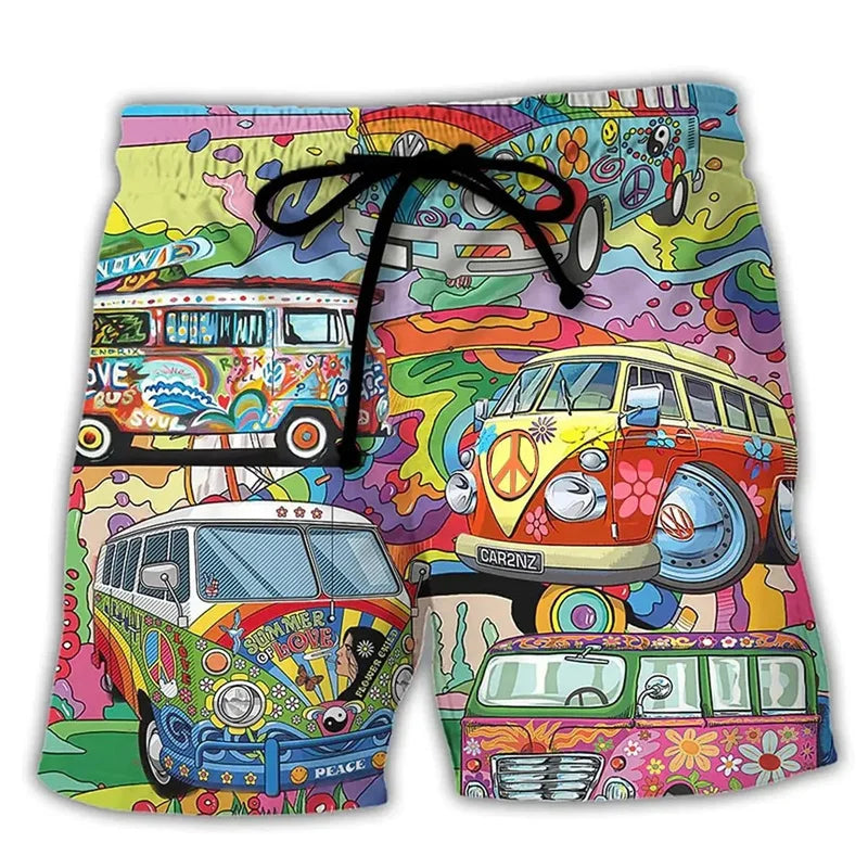 Herren Schwimmshorts mit Graffiti-Print – NovaBay