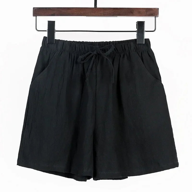 Luftige Damen Leinen-Shorts mit Hoher Taille und Sportlicher Passform – Fenja