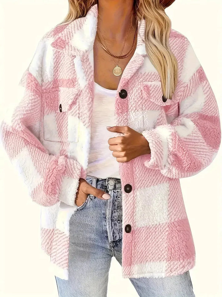 Frieda – Elegante gestreifte Fleecejacke – Produktansicht 4