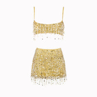 Pailletten-Tassel Bikini Set – Riviera