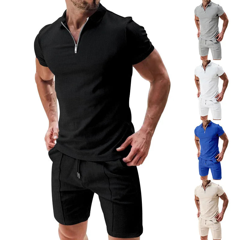 Atmungsaktives & Stylisches Sommer-Set mit Poloshirt & Shorts für Herren – Nilo