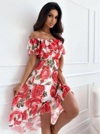 Off-Shoulder Mini-Kleid mit Rüschen – Lina